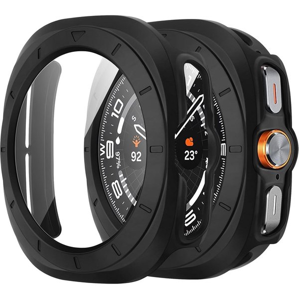MSM Smartwatch-Hülle Hülle für Samsung Galaxy Watch Ultra 47mm 2025 Schutzglas Panzerfolie