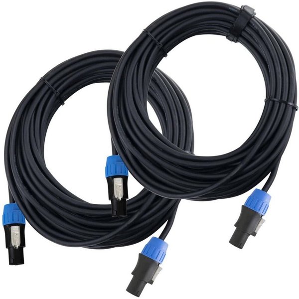 Pronomic BOXSP1-10 Lautsprecher Kabel 10 m Audio-Kabel, 2-Pol Speakon-kompatibel, (1000 cm), Spannzangen-Zugentlastung, Niedrige Leiterkapazität