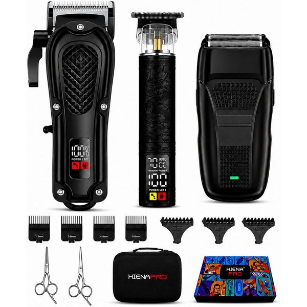 Toomoke Haarschneider für Herren, Barttrimmer, Elektrorasierer, Grooming Set, Haarschneidemaschine, Körperrasierer, Friseurset für Zuhause & Salon, 3-in-1, 3 Di