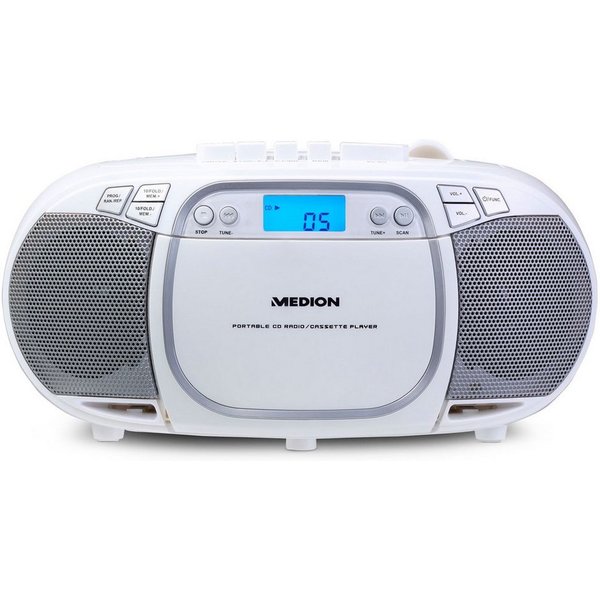 Medion® Medion MD44176 E66476 CD-Player Radio Kassettenspieler Boombox Tragbar MP3-Player