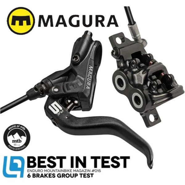 Magura Scheibenbremse Magura MT5 MTB FR Ebike Bremse mit 2-Finger Aluminium-Leichtbau-Hebel