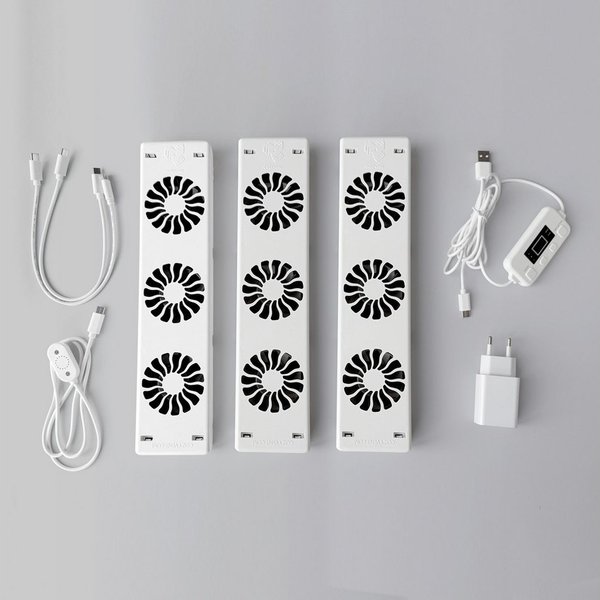 Cozy Vent Heizkörperventilator Heizkörper Ventilator Energiesparender Booster mit Fernbedienung