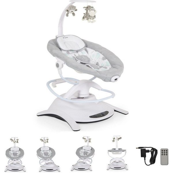 Cangaroo Babywippe La Scala, Bewegungsmelder, Vibration, Fernbedienung, 6 Schaukelmethoden