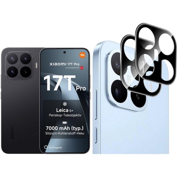 CLM-Tech Kameraschutzglas 2X für Xiaomi 17T Pro / Xiaomi 17T - für Xiaomi 17T Pro, Linse Schutzglas 9H Glas - Folie kristallklar Panzerglas, 2 Stück, Kratzfest