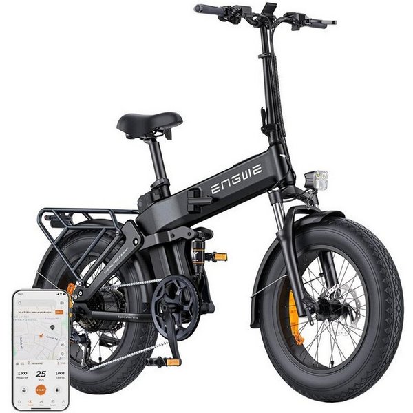ENGWE Jugendfahrrad ENGWE PRO 3.0 BOOST 250 W 20-Zoll-E-Bike (schwarz)