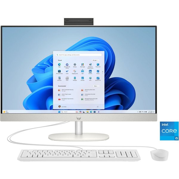 HP 27-cr0002ng All-in-One PC (27 Zoll, Intel Core i5 1335U, Iris® Xe, 8 GB RAM, 512 GB SSD)