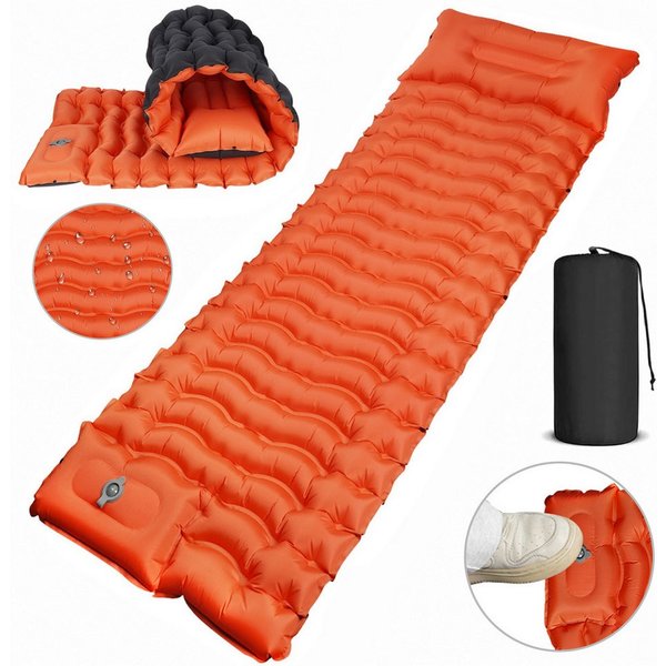 AKKEE Isomatte Outdoor Camping Schlafmatte Aufblasbar Sleeping Pad 190 x 70 x 10 cm, selbstaufblasend
