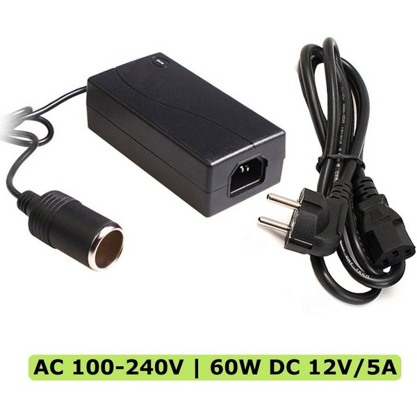 Bolwins Spannungswandler Q69C 60W 12V5A KFZ Spannung Wandler Konverter Netzteil Ladegerät 230V, (Netzteil-Adapter / Ladegerät, 1 St., 220V AC auf 12V DC KFZ-Ada