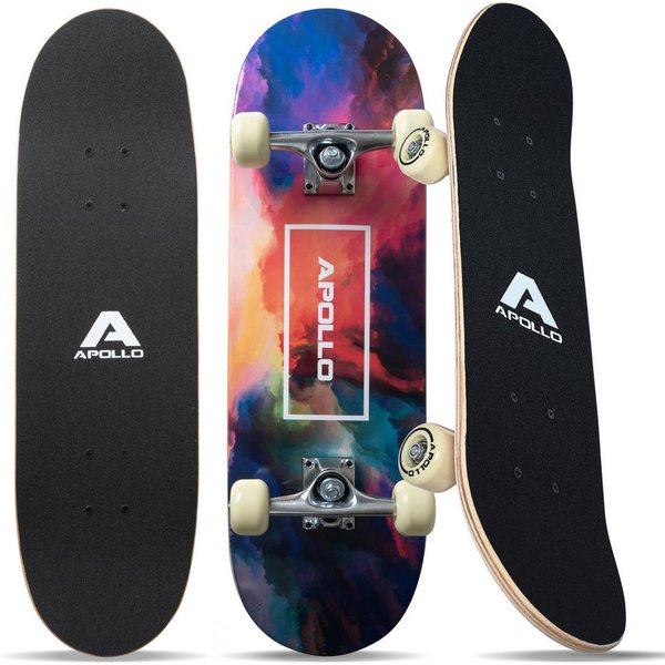 Apollo Skateboard Kinderskateboard 28" Kinder, Longboard, für Kids und Teens, ABEC 3 und Aluminium Achsen