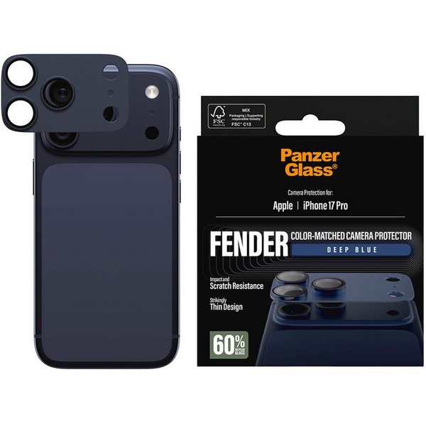 CARE by PanzerGlass Kameraschutzglas Fender Color-Matched Camera Protector für Apple iPhone 17 Pro, Kameraschutz, Schutzfolie, Linsenschutz, kratz- & stoßfest