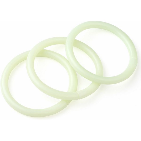 Zite Bissanzeiger Ring Set Fluoreszierende Einhängebissanzeiger Nachtangeln ohne Knicklicht, (3-St)