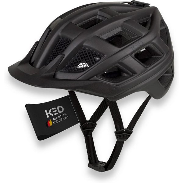 KED Mountainbikehelm Crom Fahrradhelm, Mit LED Rücklicht, FIDLOCK Verschluss, Insektenschutznetz