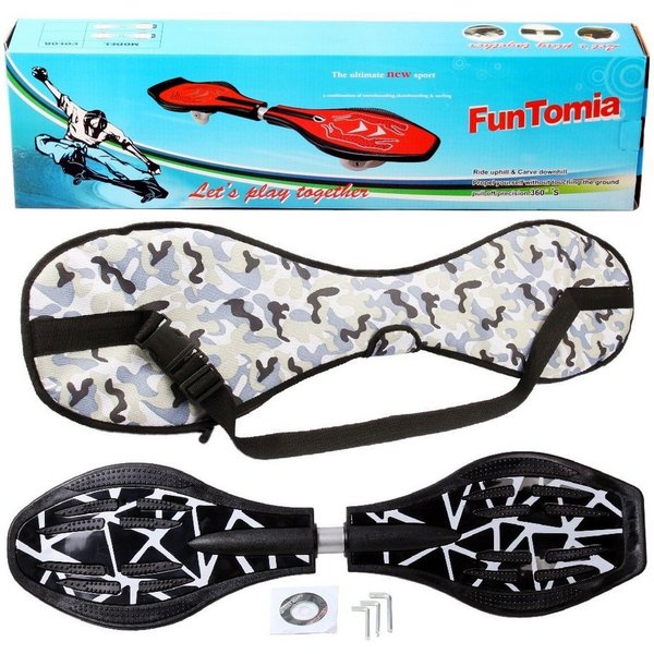FunTomia Waveboard Waveboard mit Mach1 ABEC-9 Kugellager, LED Rollen & Tragetasche