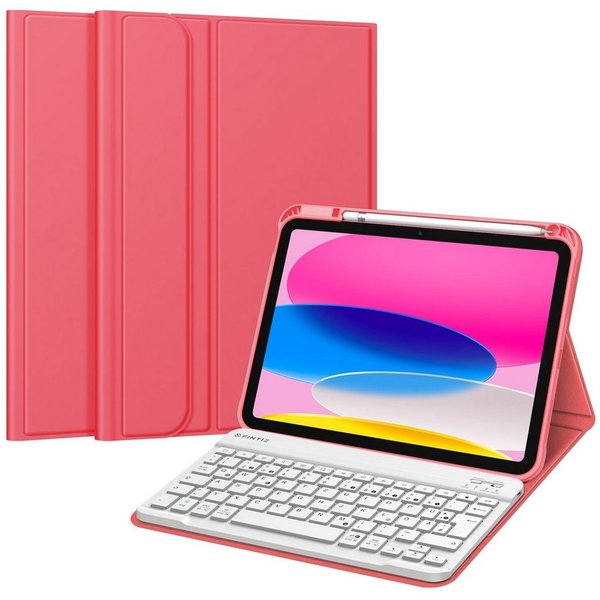 Fintie für iPad 11. Generation 11" 2025(A16), iPad 10. Generation 2022 10.9" Apple-Tastatur (Case mit Pencil Halter, magnetisch Abnehmbarer Tastatur(QWERTZ Layo
