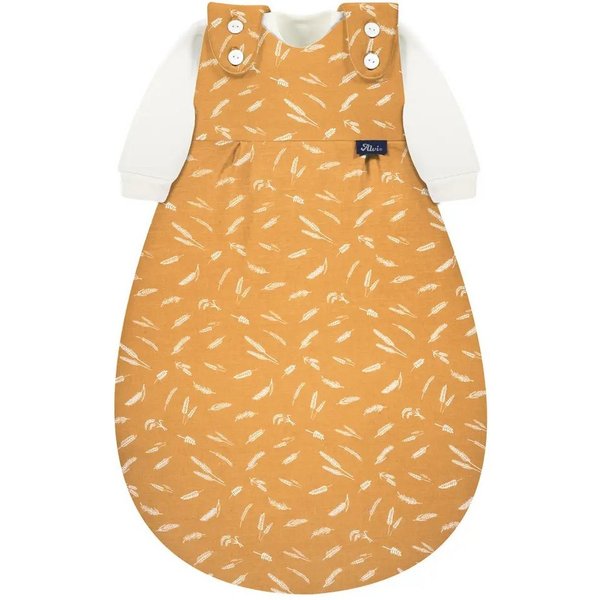 Alvi® Babyschlafsack ALVI Baby-Mäxchen 3tlg. Flachgewebe Earth orange, Gr. 74/80