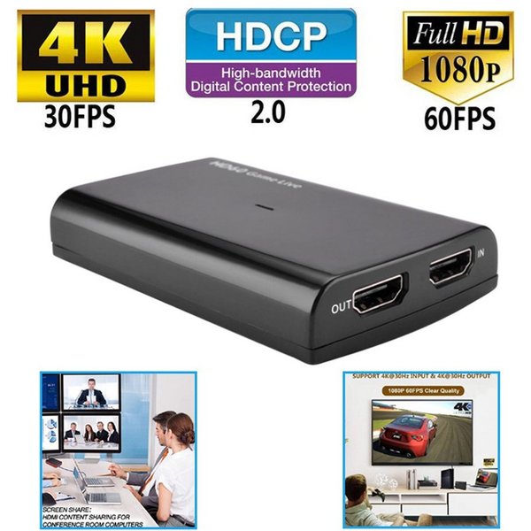 Bolwins I13D USB 3.0 HDMI Video Game Capture Recorder Videoaufnahme Rekorder Netzwerk-Videorecorder (1080p Full-HD-Aufnahme, HDMI-Pass-Through)