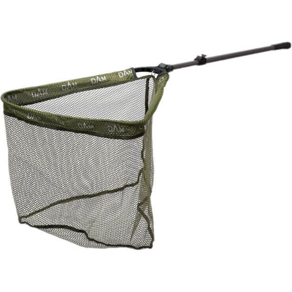 DAM Fishing Angelkescher Crosspower Landing Net 3 teilig Tele Kescher gummiertes Netz 4 Größen, faltbarer Kopf, Gummibeschichtetes Netz, Kompakte Transportgröße