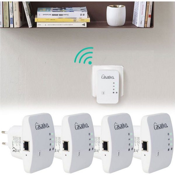 Casativo 300 Mbit/s mit WPS-Funktion-WiFi-Verstärker WLAN-Repeater, 2,4 GHz – Einfache Einrichtung