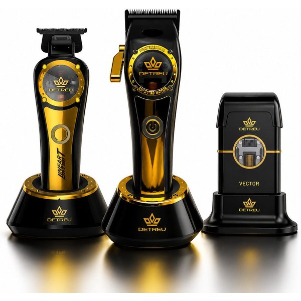 Detreu Haarschneider Detreu 3er Set Headline Clipper - Trimmer - Shaver Gold