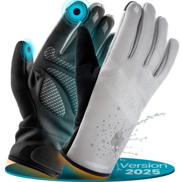 Valkental Fahrradhandschuhe Winterhandschuhe & Übergangshandschuhe mit Touchscreen Funktion atmungsaktiv, winddicht & wasserdicht
