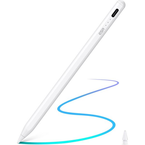 ESR Eingabestift Digital Pencil Stylus für Apple iPads (5-St., 3x Ersatzspitzen) 13 Stunden Nutzungsdauer