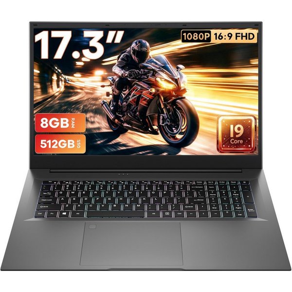 MENGHU Hochleistungs-Laptop Intel Core i9, bis zu 4,80 GHz, Gaming & Kreative Notebook (Intel® Core™ i9, 8 GB, 512 GB SSD, 8-core CPU)