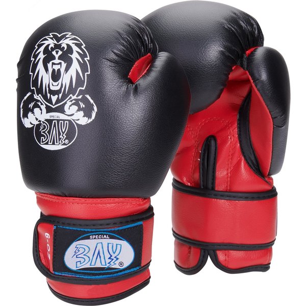 BAY-Sports Boxhandschuhe Leon Kinderboxhandschuhe 2, 4, 6, 8, 10 Unzen UZ, Kids Boxen Kickboxen (Süßer Löwe, 1 Paar), Qualität für Ihre Kinder, Anatomische Pass