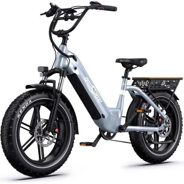 Onesport E-Bike Cityrad 20 4,0 Zoll E-Fahrrad Damen u. Herren 864WH Pedelec, 48V 18AH 130 km, Kettenschaltung, Heckmotor, 864 Wh, (Beleuchtungsset mit Batteriel