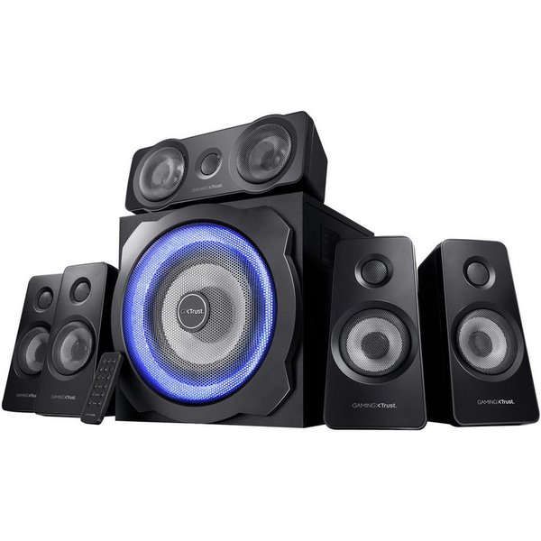 Trust GXT 658 Tytan 5.1 Surround Gaming Lautsprecher Soundsystem für PC 5.1 Lautsprecher System (90 W)