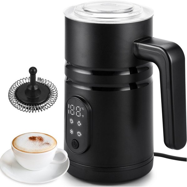 CkeyiN Milchaufschäumer Elektrischer 4 in 1 Automatischer Milchschäumer 350ml Milchschäumer, 400 W, für Heißer Kalter Milchschaum Heiße Schokolade Latte Cappucc