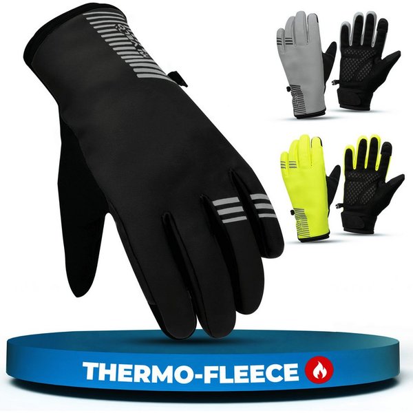 MIVELO Fahrradhandschuhe extra warme Thermo-Fleece Winterhandschuhe wasserfest und winddicht 3M-Thinsulate Isolierung