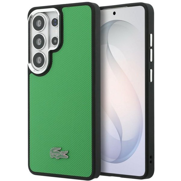 Lacoste Handyhülle Galaxy S26 Ultra Petit Pique grün MagSafe Logo Metall 6,9 Zoll, Kantenschutz