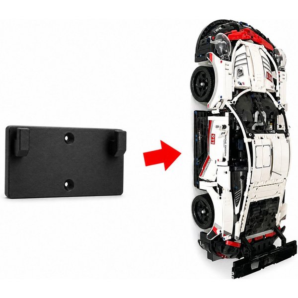 kikuo Halterung Wandhalterung für Lego 42096 Porsche 911 RSR (Front hoch)