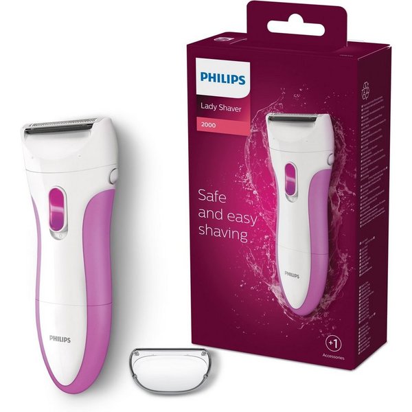 Philips Elektrokörperrasierer SatinShave Essential HP6341/00, Rasierer mit einer Scherfolie für Beine, nass und trocken verwendbar