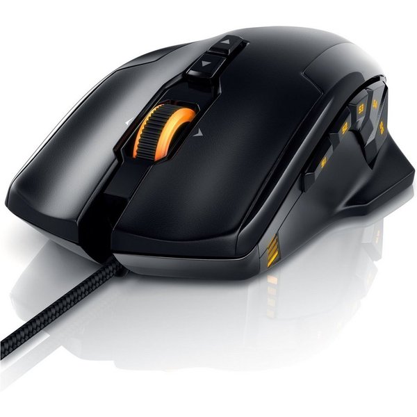 Titanwolf Optical Mouse, 12 programmierbare Tasten, 10800dpi Gewichts-Justierung Gaming-Maus (kabelgebunden, 1000 dpi, RGB LED, High Precision Polling-Rate bis 