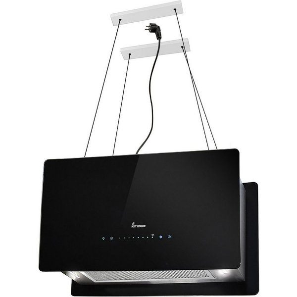 KKT KOLBE Inselhaube Dunstabzugshaube Inselhaube CUBE60-Serie 60cm Abzugshaube / Inselhaube / Umluft / Schwarz / Glas / Touch LED / WiFi