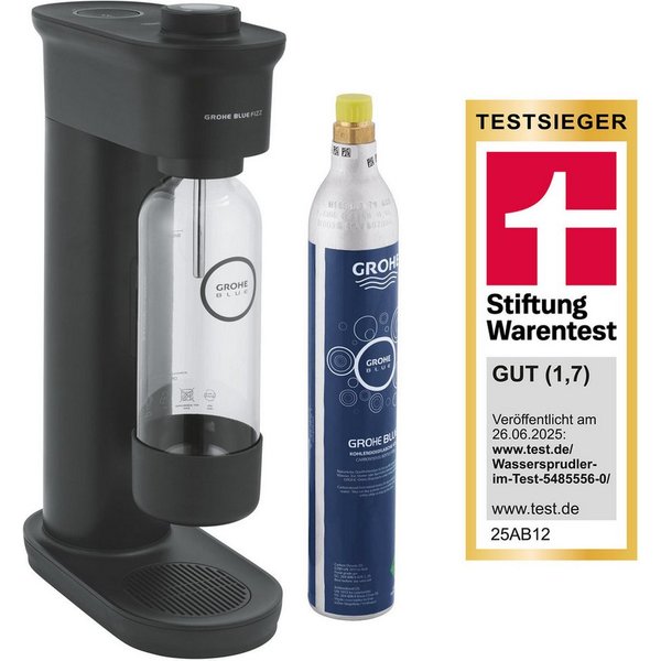 Grohe Wassersprudler Blue Fizz Wassersprudler, Advanced Starter Set, schwarz (31945K00)