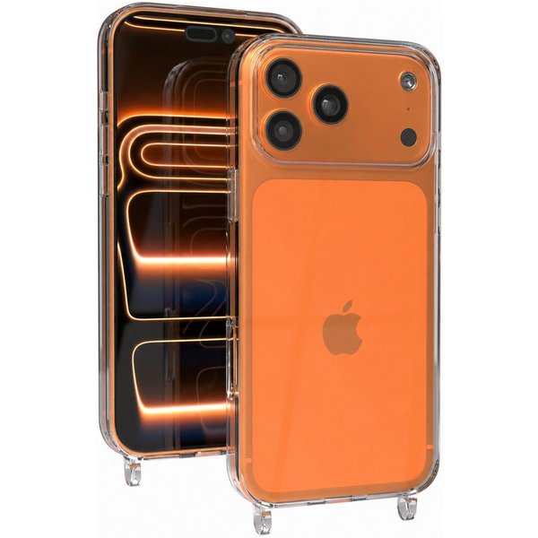EAZY CASE Handykette Handyhülle für Handyketten mit Befestigungsösen für iPhone Modelle 6,9 Zoll, Hülle für Handykette, Transparent mit Ösen für Apple iPhone 17
