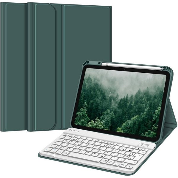 Fintie für iPad 11. Generation 11" 2025(A16), iPad 10. Generation 2022 10.9" Apple-Tastatur (Case mit Pencil Halter, magnetisch Abnehmbarer Tastatur(QWERTZ Layo