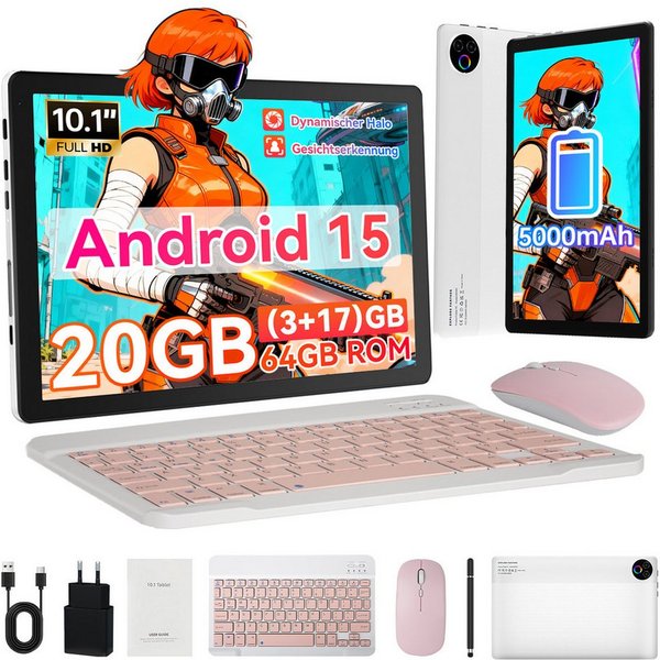 BUFO 10 Zoll 64 GB 1280x800 IPS Maus Tastatur Handschrift Stift Set Tablet (10", 64 GB, Android, WiFi, Dual-Kamera)