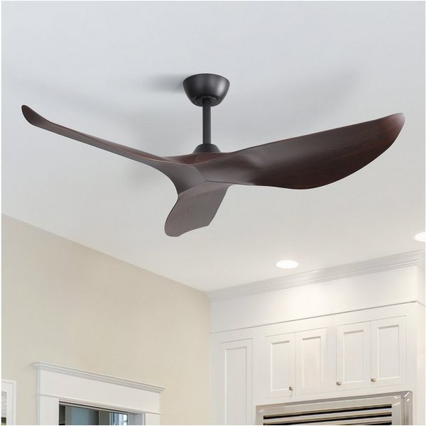 Sofucor Deckenventilator Modern Reversibler Deckenventilator mit Fernbedienung, 3‑Flügel‑ABS‑Ventilator, geräuschloser DC‑Motor für alle Räume