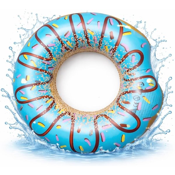 TK Gruppe Schwimmring Aufblasbarer Schwimmring aus PVC, Donut- und Flamingo-Varianten (Schwimmring), 120 cm