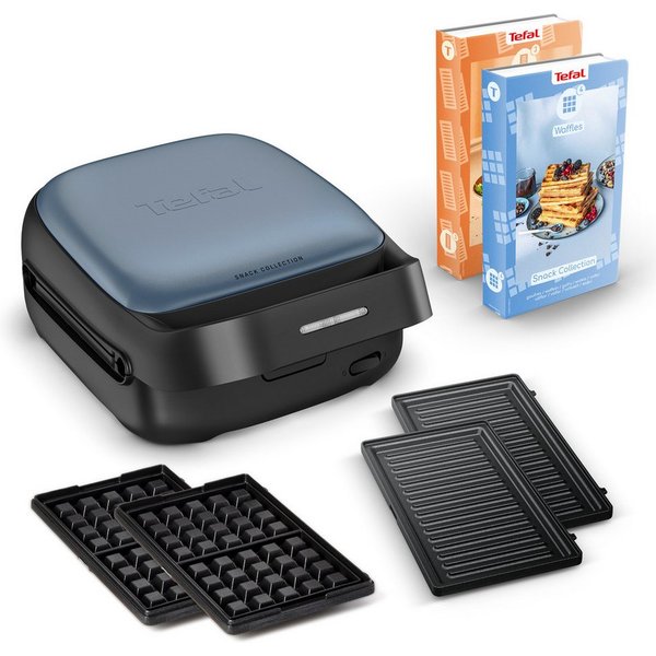 Tefal 2-in-1-Sandwichmaker SW8674 Snack Collection, 700 W, Antihaftbeschichtung, austauschbare Plattensets, inkl. Rezeptbuch
