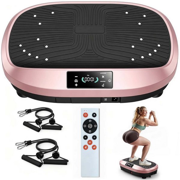 kehot Vibrationsplatte Vibrationsplatte für Ganzkörpertraining zu Hause, 200 W, 120 Intensitätsstufen, (Fitnessgerät mit Trainingsbändern für vielseitige Übunge