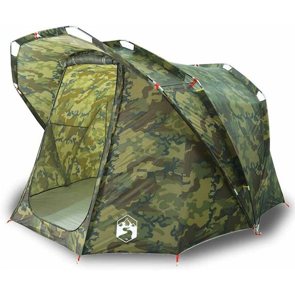 vidaXL Angelzelt Angelzelt 4 Personen Tarnmuster Wasserdicht, Personen: 4 (1 tlg)
