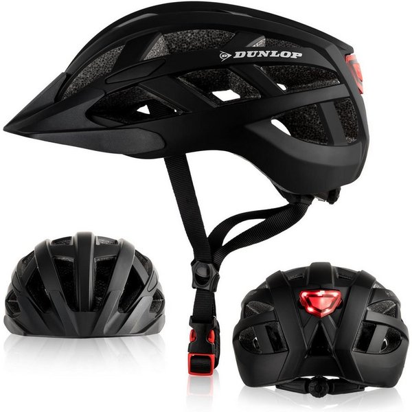 Dunlop Fahrradhelm Fahrradhelm mit Licht 3 Größen 3 Farben