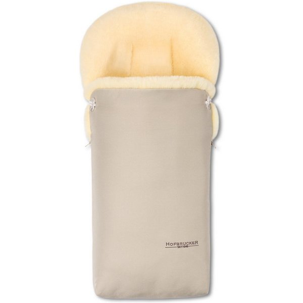 Hofbrucker seit 1948 Fußsack Lammfell-Fußsack Putzi für Kinderwagen und Buggy, warmer Winterfußsack mit echtem Lammfell wasserabweisend und