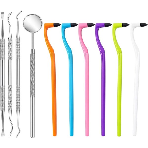 FELIXLEO Zahnpflege-Set 10tlg Zahnreinigungsset Zahnpolierer Zahnstein Entferner Set, 1-tlg.