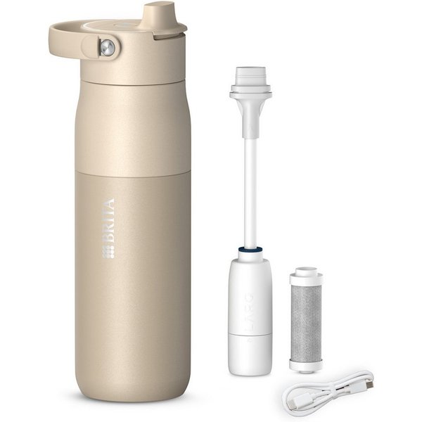 BRITA Trinkflasche BRITA LARQ iQ Digitale Filter Trinkflasche (680 ml), inkl. Hydration Tracking (App), Aktivkohle Wasserfilter & UV-C