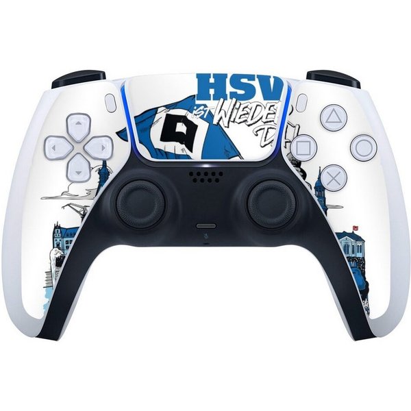 DeinDesign Konsolen-Cover Hamburger SV Offizielles Lizenzprodukt Aufstieg, Sony Playstation 5 Controller Skin Aufkleber Sticker Folie